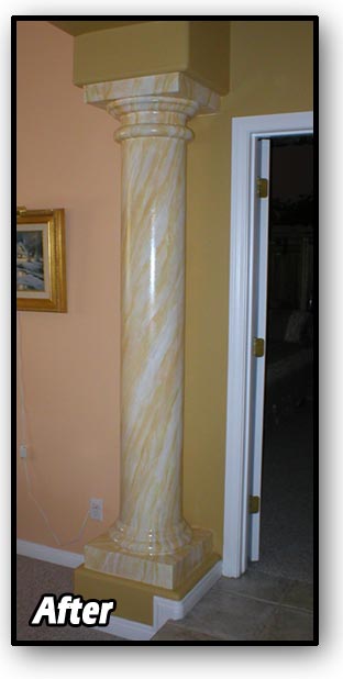 Faux Marble Pillars
