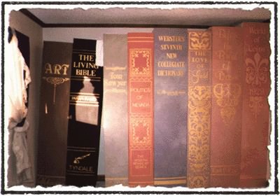 Giant Books as Bookshelves
