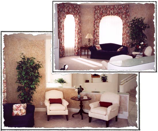 Gold faux Living Room
