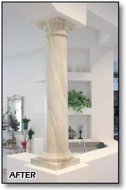 Faux Stone Pillars