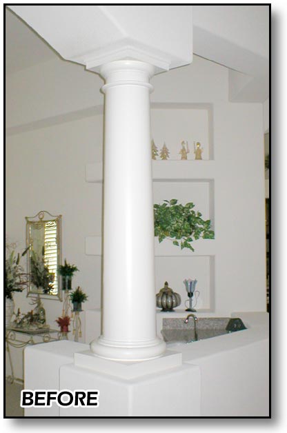 Faux Stone Pillars