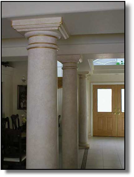 Faux Stone Columns