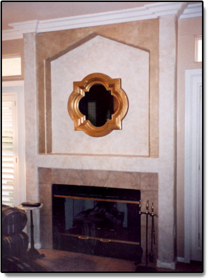 Faux Wall over fireplace