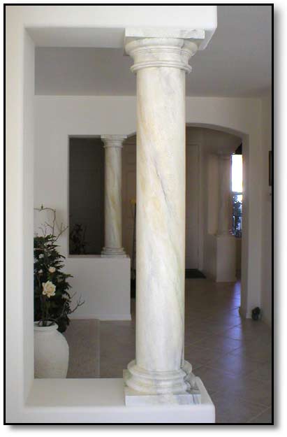 Faux Marble Pillars
