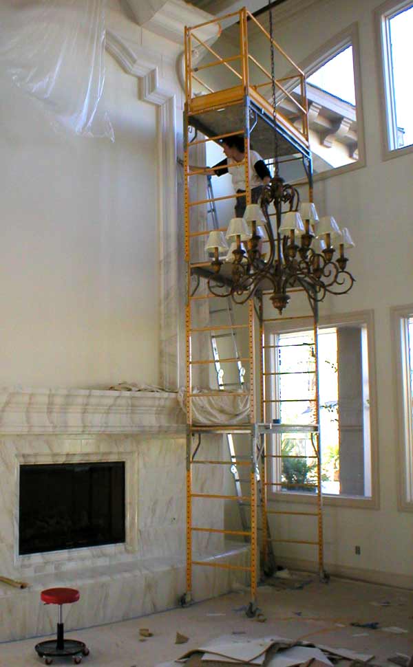 Giant Marble Fireplace