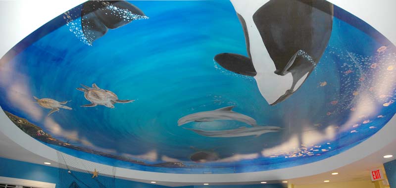 Underseal mural on the ceiling