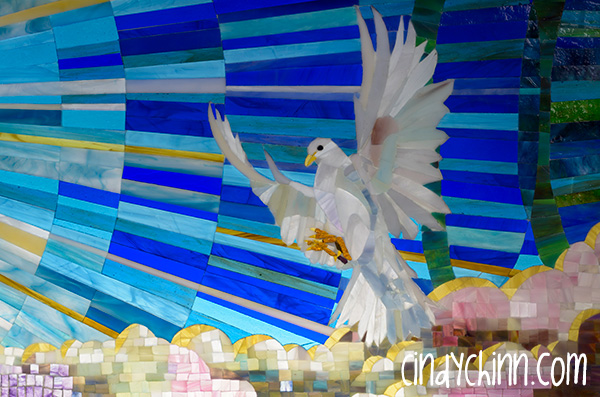 Carved Church Pew - Christ