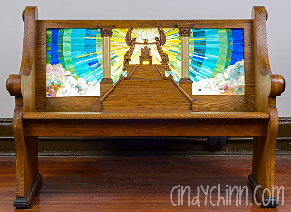 Throne of Grace - back - Carved Church Pew