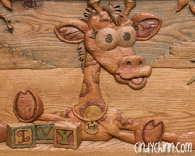 Hand Carved Toy Box -Josie the Giraffe