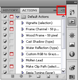 Action Palette in CS4