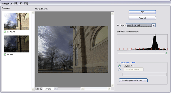 HDR Dialog Box