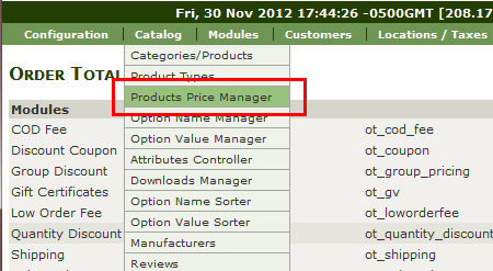 Quantity Pricing in Zen cart