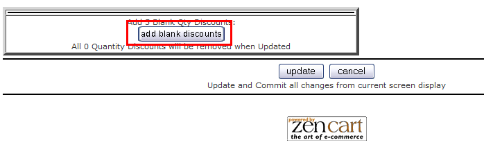 Quantity Pricing in Zen cart