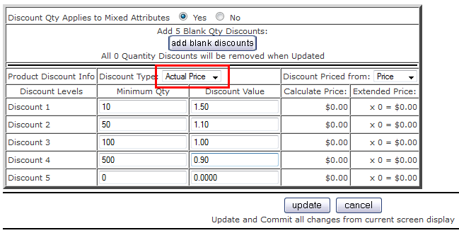 Quantity Pricing in Zen cart